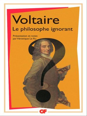 cover image of Le Philosophe ignorant
